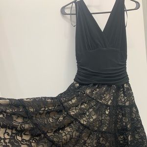 Size 10 black and ivory lace dress